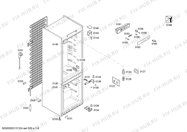Схема №2 4KF78B12 с изображением Выдвижной ящик для холодильника Bosch 00665080