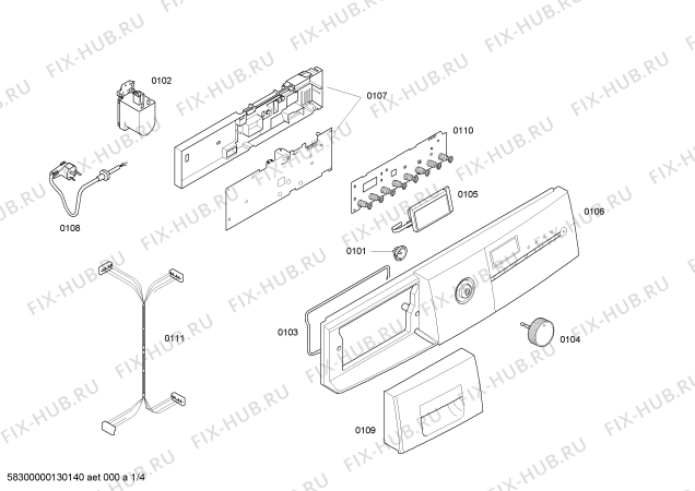 Схема №2 WXB106PWTI WM6105 с изображением Кабель для стиралки Siemens 00644401