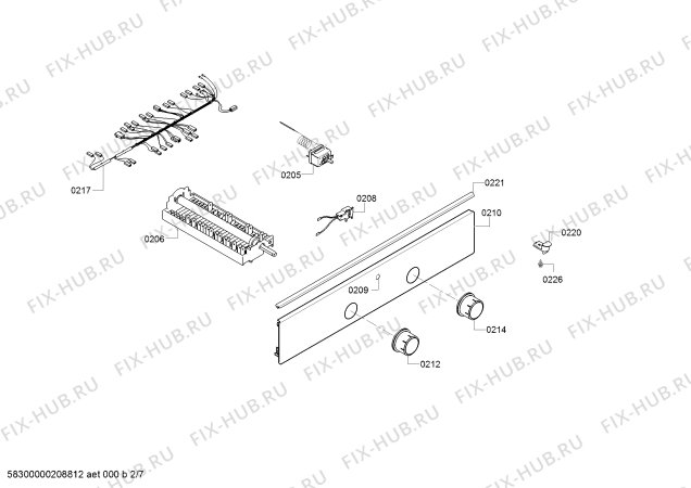 Схема №5 HCA628221U Bosch с изображением Стеклокерамика для плиты (духовки) Bosch 00771833