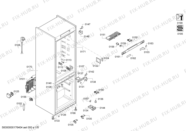 Схема №3 BD3057W3SN с изображением Крышка для холодильника Bosch 00748143