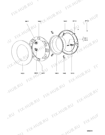Схема №4 WA 4056 с изображением Спираль для стиральной машины Whirlpool 481249248175