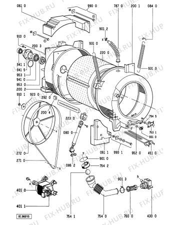 Взрыв-схема стиральной машины RADIOLA F 892 - Схема узла