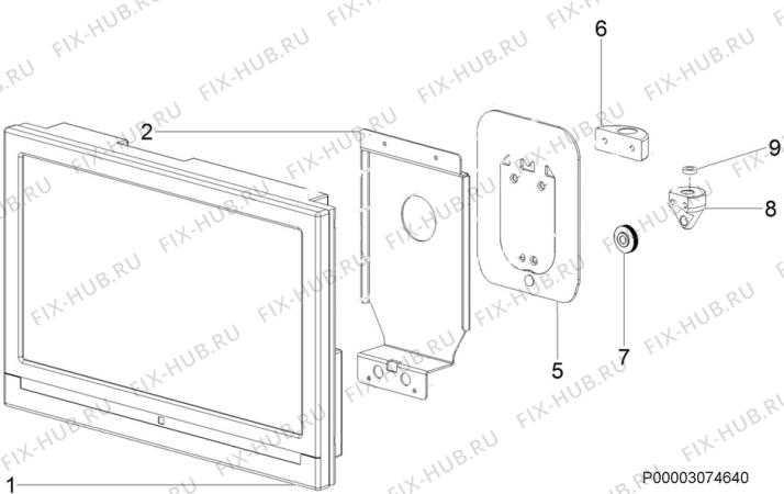 Взрыв-схема микроволновой печи Aeg TV4500ZM - Схема узла Section 1