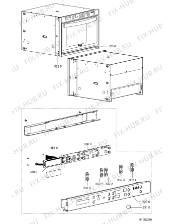 Схема №2 BLZS 4900 IN с изображением Клавиша для плиты (духовки) Whirlpool 481241078153