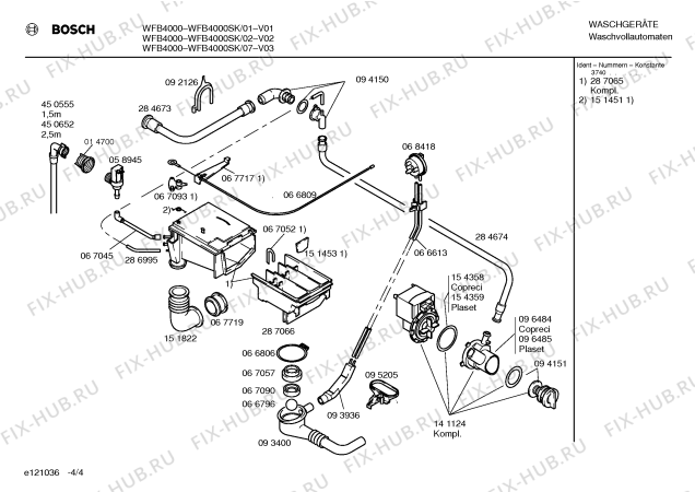 Схема №2 WFB4000GB с изображением Инструкция по эксплуатации для стиралки Bosch 00517314
