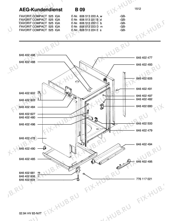 Взрыв-схема посудомоечной машины Aeg FAVCOMP525ID GB - Схема узла Section1