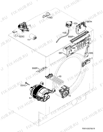 Взрыв-схема стиральной машины Neue IWD601W - Схема узла Electrical equipment 268