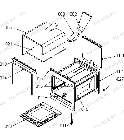 Схема №4 GI53120AW (241539, 158D.12) с изображением Обшивка для электропечи Gorenje 335228