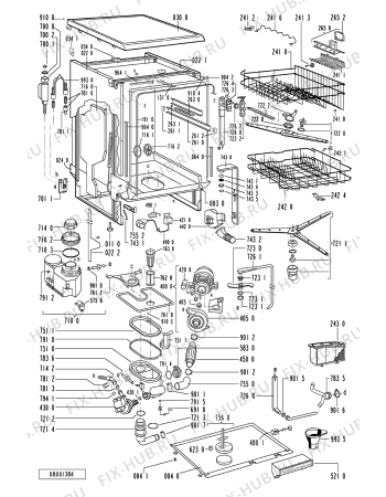 Схема №1 GSF 5233 TW-WS с изображением Панель для посудомоечной машины Whirlpool 481245370469