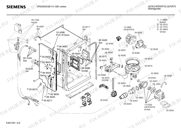 Схема №3 SR25602GB с изображением Кабель для посудомойки Bosch 00272788