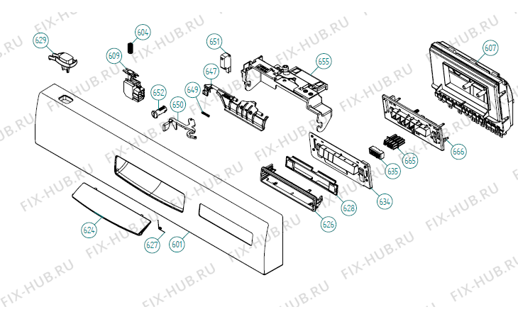 Взрыв-схема посудомоечной машины Asko D5132 FS TW   -White FS Soft (339098, DW70.5) - Схема узла 06