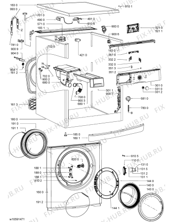 Схема №2 WWDC4406 (F091428) с изображением Инструкция по обслуживанию для стиральной машины Indesit C00365391