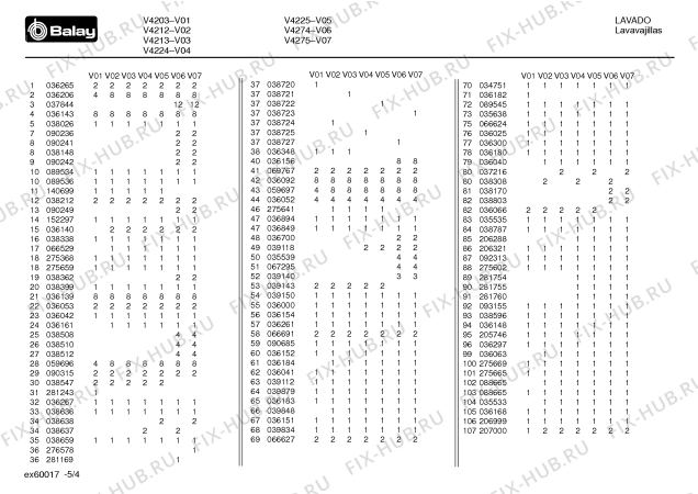 Схема №3 V4212 с изображением Распределитель для посудомойки Bosch 00034807