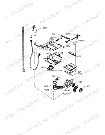 Взрыв-схема стиральной машины Zanussi FLS432C - Схема узла Section 3