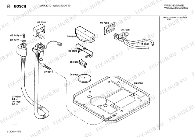 Схема №2 WUK4310 с изображением Панель для стиралки Bosch 00277739