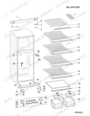 Взрыв-схема холодильника Ariston ENTM18050VEX (F083965) - Схема узла