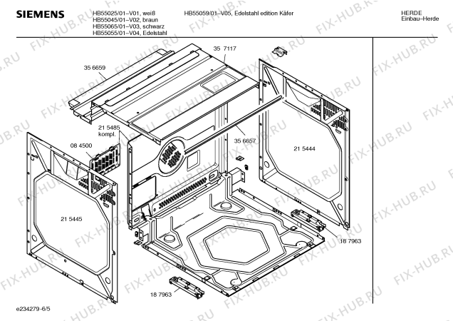 Схема №3 HB55025 с изображением Панель управления для духового шкафа Siemens 00369562