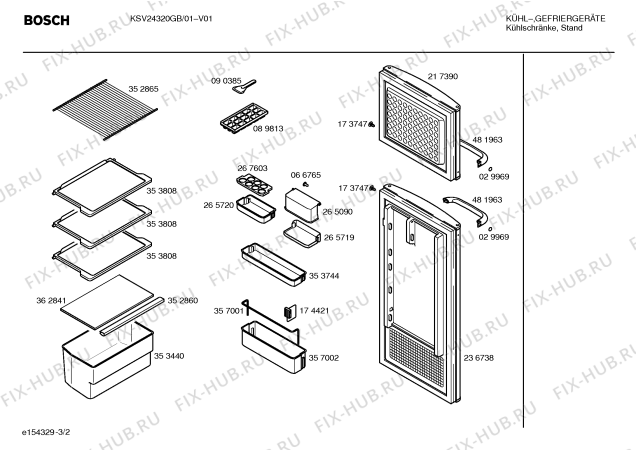 Взрыв-схема холодильника Bosch KSV24320GB - Схема узла 02