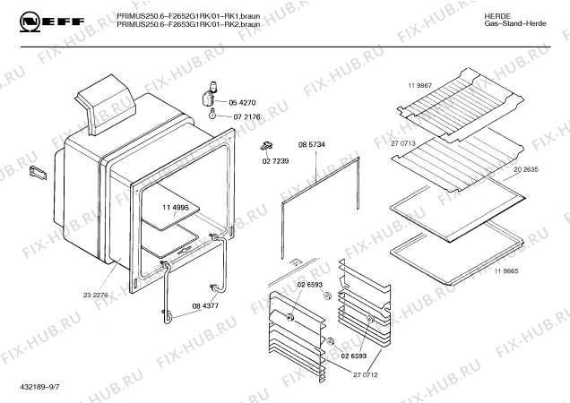 Схема №4 F2653G1RK PRIMUS 250.6 с изображением Переключатель для электропечи Bosch 00065960