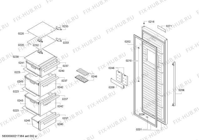 Схема №3 GS7363I3P Neff с изображением Стеклопанель для холодильника Bosch 11026182