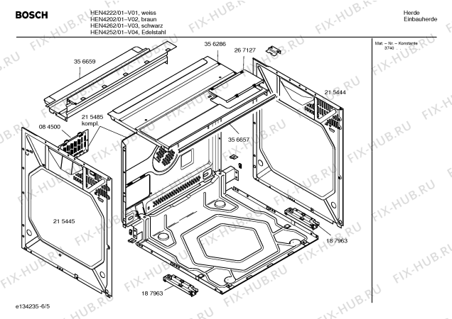 Схема №6 HEN4202 с изображением Панель управления для духового шкафа Bosch 00365901