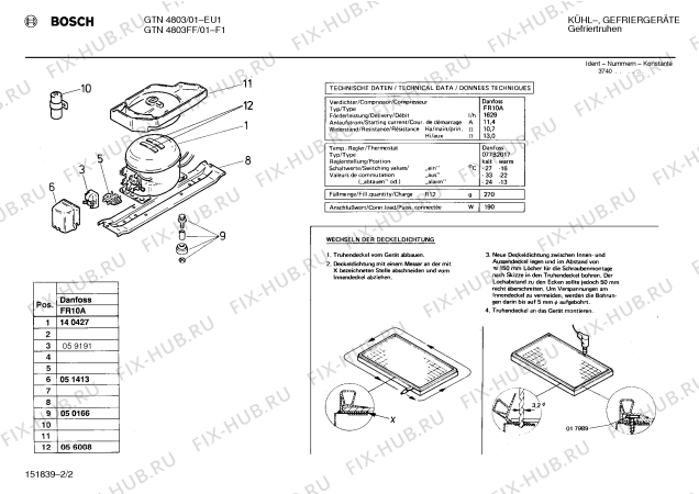 Схема №1 GTN3403FF с изображением Панель для холодильника Bosch 00092852