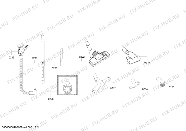 Схема №1 GVC425SP с изображением Ручка для пылесоса Zelmer 00795205