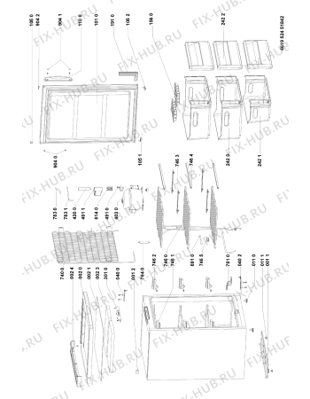 Схема №1 GKA 1410 с изображением Элемент корпуса для холодильной камеры Whirlpool 481246418202