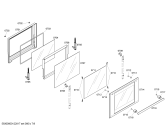 Схема №2 MED302EB с изображением Внешняя дверь для духового шкафа Bosch 00144686