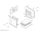 Схема №3 HB43GS556 H.SE.NP.L2D.IN.GLASS.S5b.X.E0_C/// с изображением Передняя часть корпуса для духового шкафа Siemens 00672899