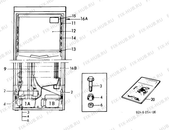 Взрыв-схема холодильника Zanussi ZF20/2L - Схема узла C10 Cold, users manual