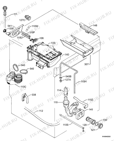 Взрыв-схема стиральной машины Electrolux EWW1292 - Схема узла Hydraulic System 272