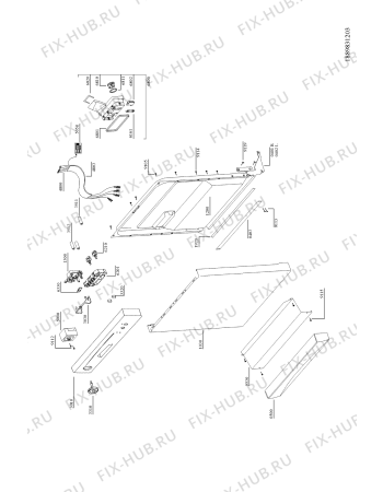 Схема №2 ADL 951 WH с изображением Панель для посудомойки Whirlpool 481245370942