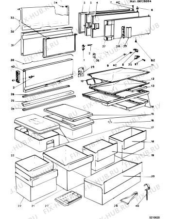 Схема №7 SKMU1650 (F000517) с изображением Обрамление полки для холодильника Indesit C00017981
