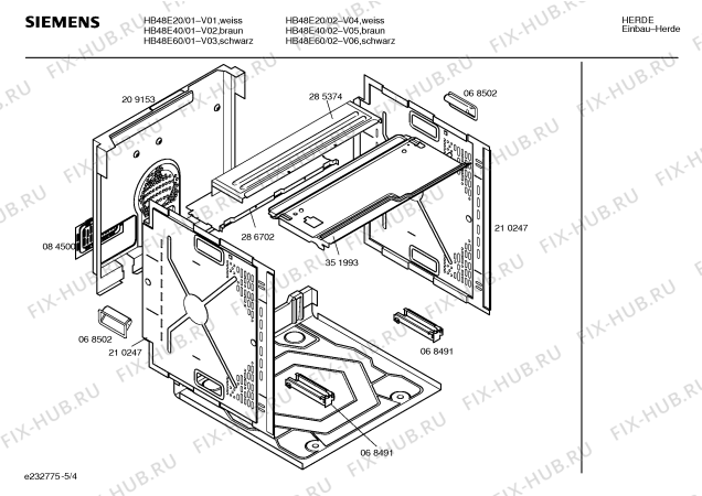 Схема №2 HB49E20CC с изображением Панель управления для духового шкафа Siemens 00352169