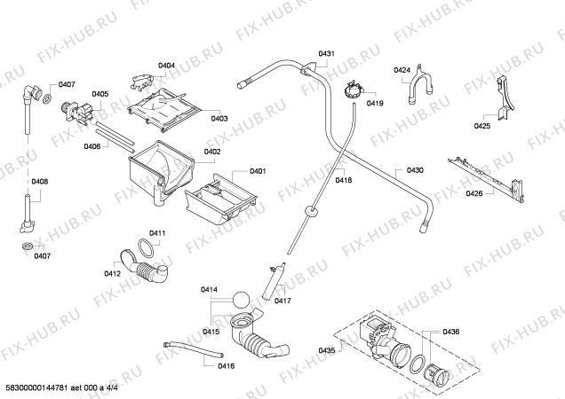 Взрыв-схема стиральной машины Bosch WAE32461FG Bosch Maxx 6 VarioPerfekt - Схема узла 04