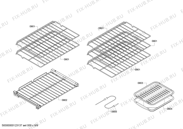 Схема №5 DM302ES с изображением Шарнир для плиты (духовки) Bosch 00643005