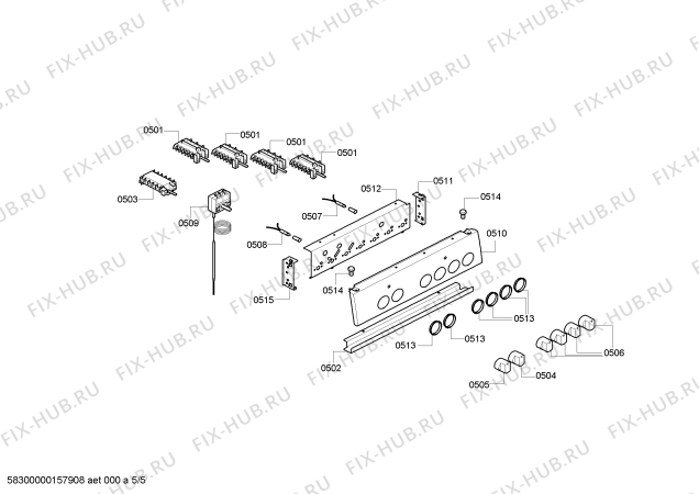 Схема №1 HSL722KSC с изображением Контрольная лампа для плиты (духовки) Bosch 00422228