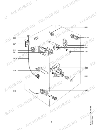 Взрыв-схема стиральной машины Aeg LAVW1229-W - Схема узла Electrical equipment