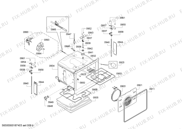 Схема №4 HRG675BS1 с изображением Дефлектор для плиты (духовки) Bosch 00773697