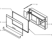 Схема №1 PMX (F014220) с изображением Дверца для плиты (духовки) Indesit C00134201