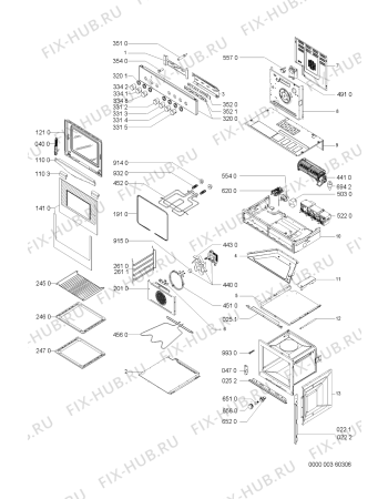 Схема №1 EMZ5460/01/IN с изображением Переключатель для плиты (духовки) Whirlpool 481241278592