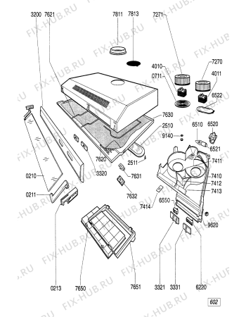 Схема №1 AKR 615 AV с изображением Клавиша для вентиляции Whirlpool 481941028741