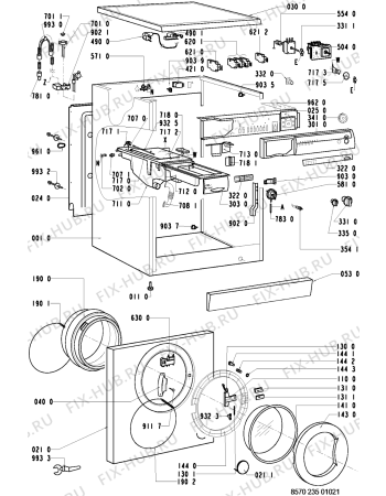 Схема №1 AWM 235/3 с изображением Указатель для стиральной машины Whirlpool 481941379304