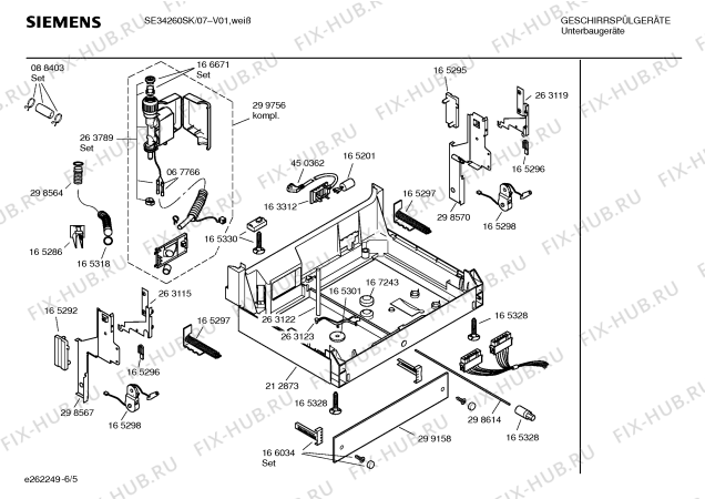 Схема №4 SL34231SK с изображением Инструкция по эксплуатации для посудомоечной машины Siemens 00520540