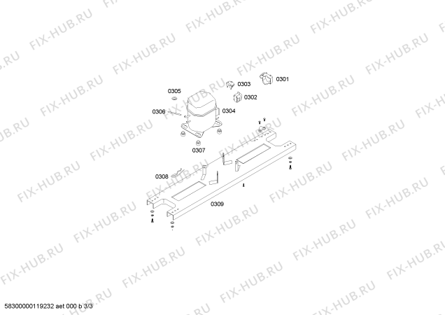 Схема №2 KSU347032H REF BL BOSCH RD141 110V/60HZ R134 с изображением Декоративная рамка для холодильника Bosch 00664213