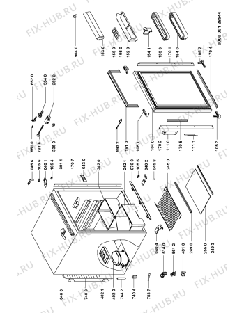 Схема №1 ARG 935/3-LH с изображением Дверца для холодильной камеры Whirlpool 481231028221