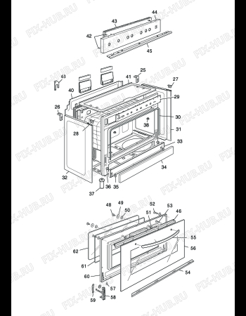 Взрыв-схема плиты (духовки) DELONGHI TGX 965 A Termostato COPRECI - Схема узла 2