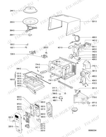 Схема №1 TC 2220/WH с изображением Субмодуль для микроволновой печи Whirlpool 481221478434