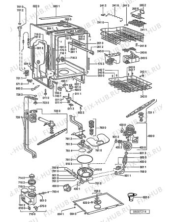 Схема №1 WP 65/2 NB с изображением Обшивка для электропосудомоечной машины Whirlpool 481245373526